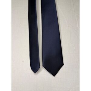 Banana Republic Mens Navy Blue Ribbed Textured Solid Necktie Formal Business Tie